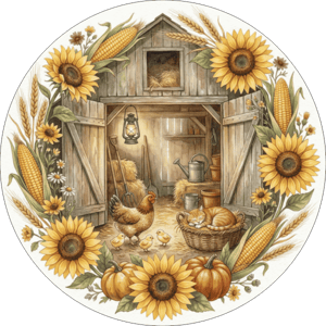 CAPA PAINEL REDONDO FAZENDINHA | TECIDO PREMIUM  | VÁRIOS MODELOS - 1.50X1.50M E 50X50CM