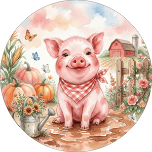 CAPA PAINEL REDONDO FAZENDINHA | TECIDO PREMIUM  | VÁRIOS MODELOS - 1.50X1.50M E 50X50CM