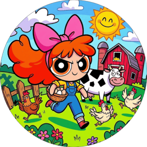 CAPA PAINEL REDONDO FAZENDINHA | TECIDO PREMIUM  | VÁRIOS MODELOS - 1.50X1.50M E 50X50CM