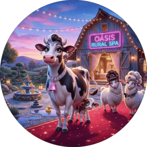 CAPA PAINEL REDONDO FAZENDINHA | TECIDO PREMIUM  | VÁRIOS MODELOS - 1.50X1.50M E 50X50CM