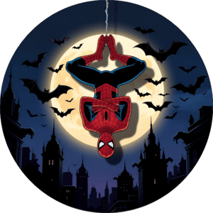 CAPA PAINEL REDONDO HERÓI HOMEM-ARANHA | TECIDO PREMIUM  | VÁRIOS MODELOS - 1.50X1.50M E 50X50CM