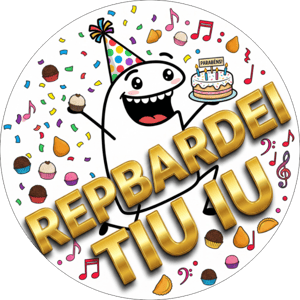 CAPA PAINEL REDONDO ANIVERSÁRIO FLORK | TECIDO PREMIUM  | VÁRIOS MODELOS - 1.50X1.50M E 50X50CM