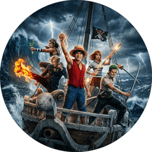 CAPA PAINEL REDONDO ANIME ONE PIECE | TECIDO PREMIUM  | VÁRIOS MODELOS - 1.50X1.50M E 50X50CM