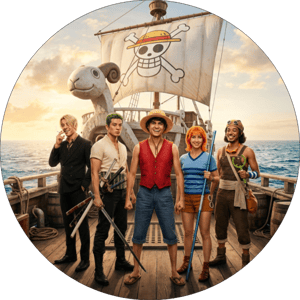 CAPA PAINEL REDONDO ANIME ONE PIECE | TECIDO PREMIUM  | VÁRIOS MODELOS - 1.50X1.50M E 50X50CM