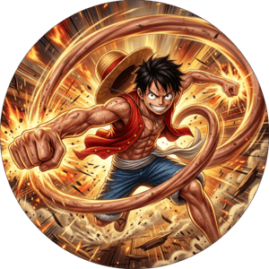 CAPA PAINEL REDONDO ANIME ONE PIECE | TECIDO PREMIUM  | VÁRIOS MODELOS - 1.50X1.50M E 50X50CM