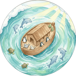 CAPA PAINEL REDONDO ARCA DE NOÉ | TECIDO PREMIUM  | VÁRIOS MODELOS - 1.50X1.50M E 50X50CM