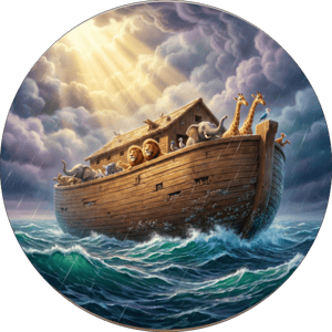 CAPA PAINEL REDONDO ARCA DE NOÉ | TECIDO PREMIUM  | VÁRIOS MODELOS - 1.50X1.50M E 50X50CM