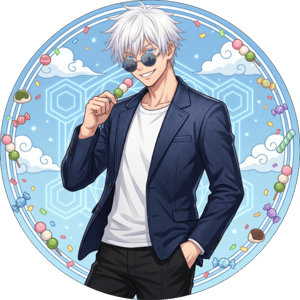 CAPA PAINEL REDONDO ANIME JUJUTSU KAISEN | TECIDO PREMIUM  | VÁRIOS MODELOS - 1.50X1.50M E 50X50CM