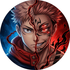 CAPA PAINEL REDONDO ANIME JUJUTSU KAISEN | TECIDO PREMIUM  | VÁRIOS MODELOS - 1.50X1.50M E 50X50CM