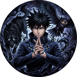 CAPA PAINEL REDONDO ANIME JUJUTSU KAISEN | TECIDO PREMIUM  | VÁRIOS MODELOS - 1.50X1.50M E 50X50CM