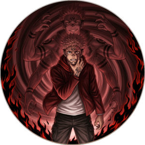 CAPA PAINEL REDONDO ANIME JUJUTSU KAISEN | TECIDO PREMIUM  | VÁRIOS MODELOS - 1.50X1.50M E 50X50CM