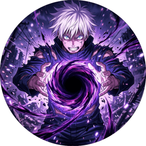 CAPA PAINEL REDONDO ANIME JUJUTSU KAISEN | TECIDO PREMIUM  | VÁRIOS MODELOS - 1.50X1.50M E 50X50CM