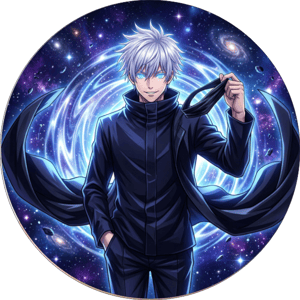 CAPA PAINEL REDONDO ANIME JUJUTSU KAISEN | TECIDO PREMIUM  | VÁRIOS MODELOS - 1.50X1.50M E 50X50CM