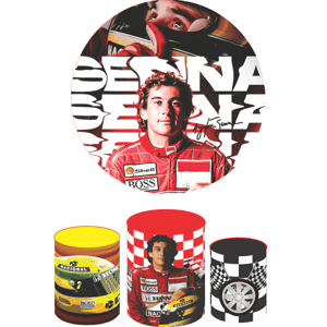 KIT CAPA PAINEL REDONDO E CILÍNDROS AYRTON SENNA | TECIDO PREMIUM  | VÁRIOS MODELOS.