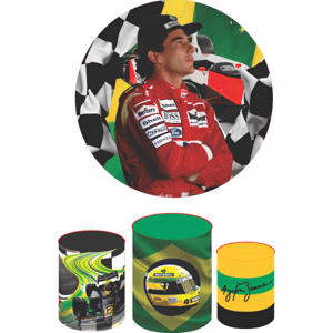 KIT CAPA PAINEL REDONDO E CILÍNDROS AYRTON SENNA | TECIDO PREMIUM  | VÁRIOS MODELOS.