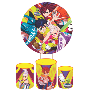 KIT CAPA PAINEL REDONDO E CILÍNDROS ANIME DANDANDAN | TECIDO PREMIUM  | VÁRIOS MODELOS.