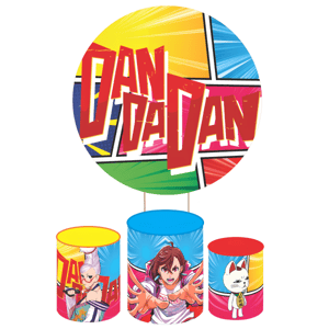 KIT CAPA PAINEL REDONDO E CILÍNDROS ANIME DANDANDAN | TECIDO PREMIUM  | VÁRIOS MODELOS.