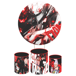 KIT CAPA PAINEL REDONDO E CILÍNDROS ANIME DANDANDAN | TECIDO PREMIUM  | VÁRIOS MODELOS.