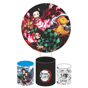 KIT CAPA PAINEL REDONDO E CILÍNDROS DEMON SLAYER | TECIDO PREMIUM | VÁRIADOS MODELOS.