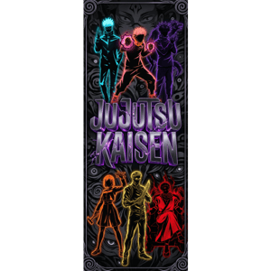 CAPA PAINEL PORTA JUJUTSU KAISEN | TECIDO PREMIUM  | VÁRIOS MODELOS - 85cm x 2.10M