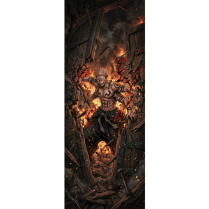 CAPA PAINEL PORTA JUJUTSU KAISEN | TECIDO PREMIUM  | VÁRIOS MODELOS - 85cm x 2.10M