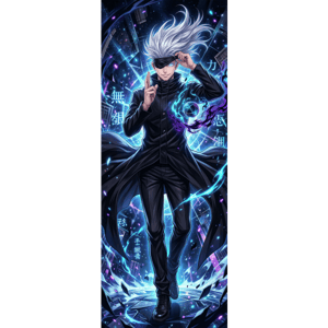 CAPA PAINEL PORTA JUJUTSU KAISEN | TECIDO PREMIUM  | VÁRIOS MODELOS - 85cm x 2.10M