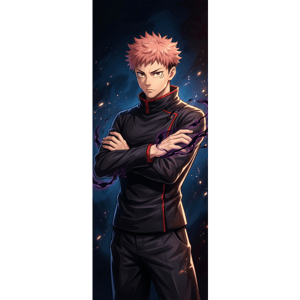 CAPA PAINEL PORTA JUJUTSU KAISEN | TECIDO PREMIUM  | VÁRIOS MODELOS - 85cm x 2.10M