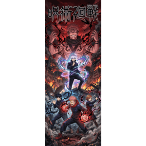 CAPA PAINEL PORTA JUJUTSU KAISEN | TECIDO PREMIUM  | VÁRIOS MODELOS - 85cm x 2.10M