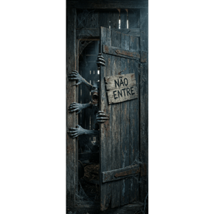 CAPA PAINEL PORTA HALLOWEEN | TECIDO PREMIUM  | VÁRIOS MODELOS - 85cm x 2.10M