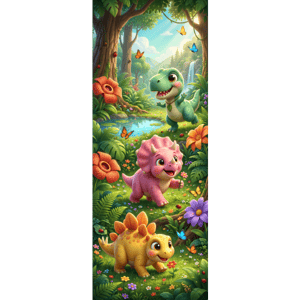 CAPA PAINEL PORTA DINOSSAURO | TECIDO PREMIUM  | VÁRIOS MODELOS - 85cm x 2.10M