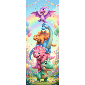 CAPA PAINEL PORTA DINOSSAURO | TECIDO PREMIUM  | VÁRIOS MODELOS - 85cm x 2.10M