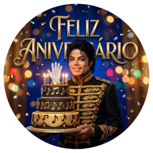 CAPA PAINEL REDONDO MICHAEL JACKSON | TECIDO PREMIUM  | VÁRIOS MODELOS - 1.50X1.50M E 50X50CM