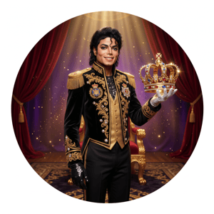 CAPA PAINEL REDONDO MICHAEL JACKSON | TECIDO PREMIUM  | VÁRIOS MODELOS - 1.50X1.50M E 50X50CM