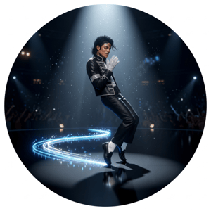 CAPA PAINEL REDONDO MICHAEL JACKSON | TECIDO PREMIUM  | VÁRIOS MODELOS - 1.50X1.50M E 50X50CM
