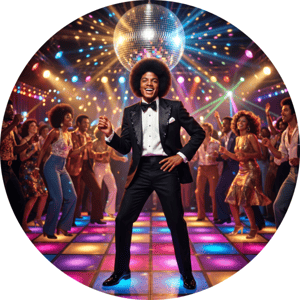 CAPA PAINEL REDONDO MICHAEL JACKSON | TECIDO PREMIUM  | VÁRIOS MODELOS - 1.50X1.50M E 50X50CM