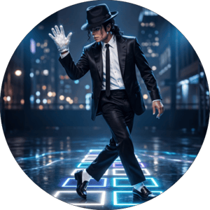 CAPA PAINEL REDONDO MICHAEL JACKSON | TECIDO PREMIUM  | VÁRIOS MODELOS - 1.50X1.50M E 50X50CM