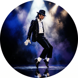 CAPA PAINEL REDONDO MICHAEL JACKSON | TECIDO PREMIUM  | VÁRIOS MODELOS - 1.50X1.50M E 50X50CM