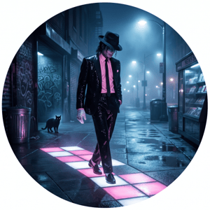 CAPA PAINEL REDONDO MICHAEL JACKSON | TECIDO PREMIUM  | VÁRIOS MODELOS - 1.50X1.50M E 50X50CM