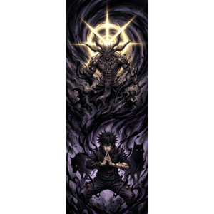 CAPA PAINEL PORTA JUJUTSU KAISEN | TECIDO PREMIUM  | VÁRIOS MODELOS - 85cm x 2.10M