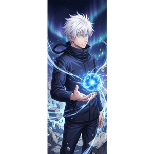 CAPA PAINEL PORTA JUJUTSU KAISEN | TECIDO PREMIUM  | VÁRIOS MODELOS - 85cm x 2.10M