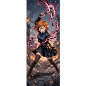 CAPA PAINEL PORTA JUJUTSU KAISEN | TECIDO PREMIUM  | VÁRIOS MODELOS - 85cm x 2.10M