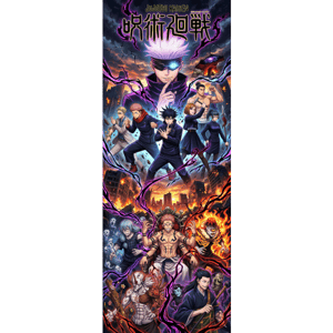CAPA PAINEL PORTA JUJUTSU KAISEN | TECIDO PREMIUM  | VÁRIOS MODELOS - 85cm x 2.10M