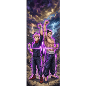CAPA PAINEL PORTA JUJUTSU KAISEN | TECIDO PREMIUM  | VÁRIOS MODELOS - 85cm x 2.10M