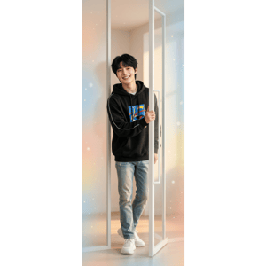 CAPA PAINEL PORTA STRAY KIDS | TECIDO PREMIUM  | VÁRIOS MODELOS - 85cm x 2.10M