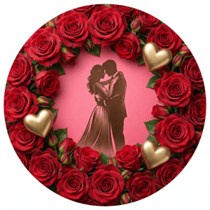 CAPA PAINEL REDONDO DIA DOS NAMORADOS | TECIDO PREMIUM  | VÁRIOS MODELOS - 1.50X1.50M E 50X50CM