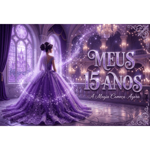 CAPA FUNDO FOTOGRÁFICO HORIZONTAL MEUS 15 ANOS | TECIDO PREMIUM  | VÁRIOS MODELOS - 2.20X1.50M