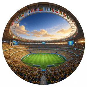 CAPA PAINEL REDONDO COPA DO MUNDO 2026 | TECIDO PREMIUM  | VÁRIOS MODELOS - 1.50X1.50M E 50X50CM