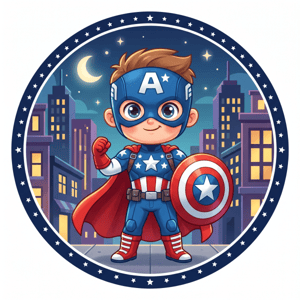 CAPA PAINEL REDONDO VINGADORES | TECIDO PREMIUM  | VÁRIOS MODELOS - 1.50X1.50M E 50X50CM