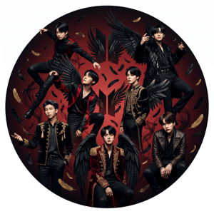 CAPA PAINEL REDONDO KPOP BTS| TECIDO PREMIUM  | VÁRIOS MODELOS - 1.50X1.50M E 50X50CM