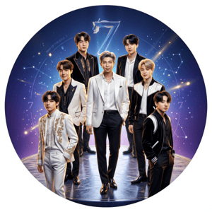 CAPA PAINEL REDONDO KPOP BTS| TECIDO PREMIUM  | VÁRIOS MODELOS - 1.50X1.50M E 50X50CM